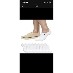 Sperry Men's 8-Pack Cushioned No Show Socks, White, 6-12 must sell make offer